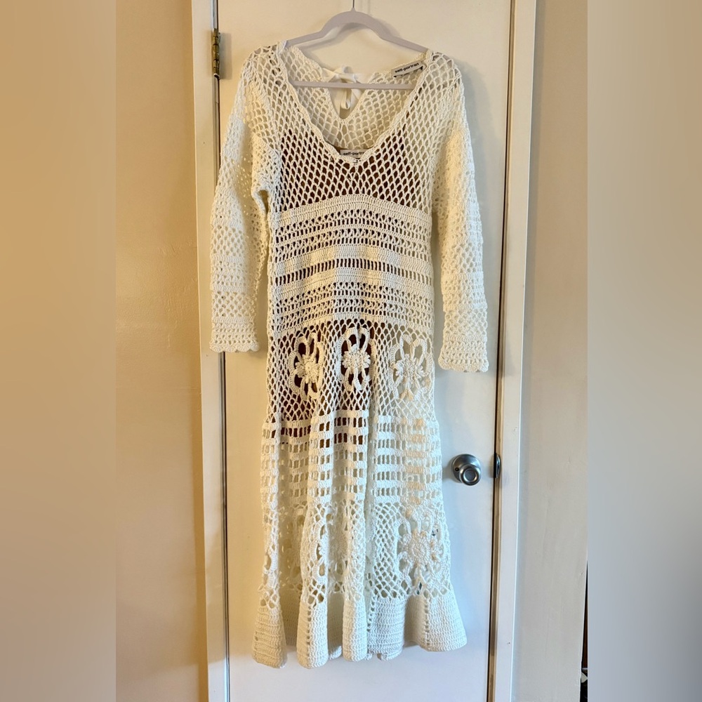 Self-Portrait Crochet Midi Dress - Picture 2 of 5
